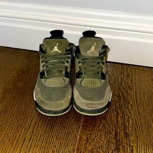 Olive Green Kids Jordan Sneakers